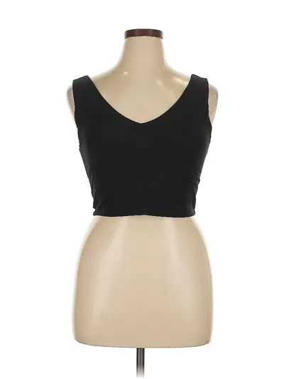 Pre-owned Carbon38 Tank Top Black Strapless Neckline Tops