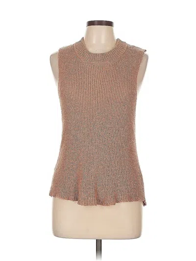 Pre-owned By Together Sleeveless Top Brown Halter Neckline Tops