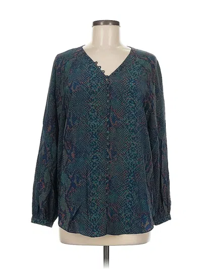 Pre-owned Joie Long Sleeve Blouse In Blue