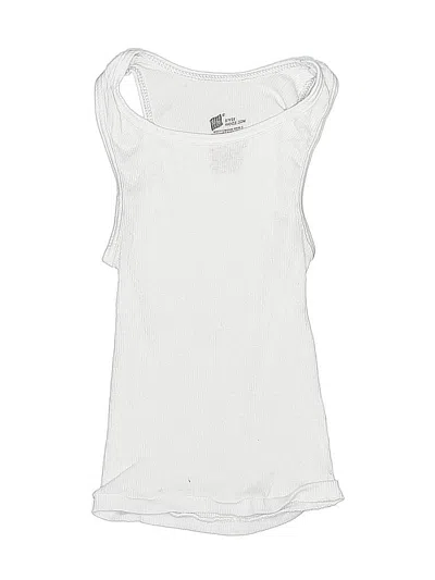 Pre-owned Hanes Kids' Sleeveless T-shirt In White