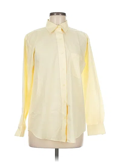 Pre-owned Foxcroft Long Sleeve Blouse In Yellow