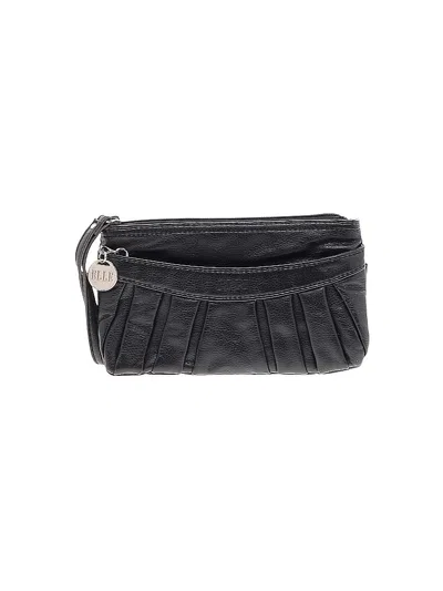 Pre-owned Elle Leather Wristlet In Black