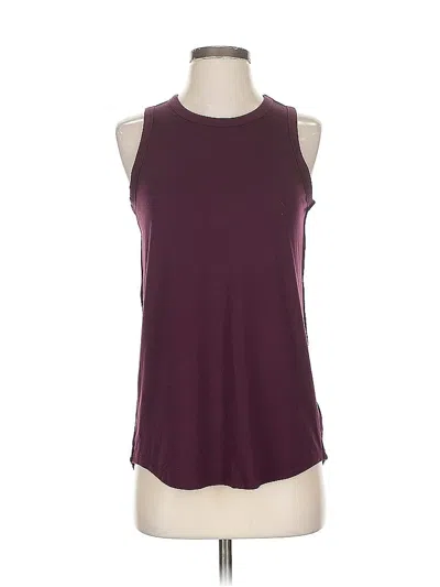 Pre-owned Athleta Sleeveless T-shirt In Burgundy