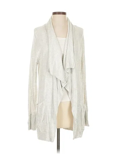 Pre-owned Athleta Cardigan Sweater In Silver
