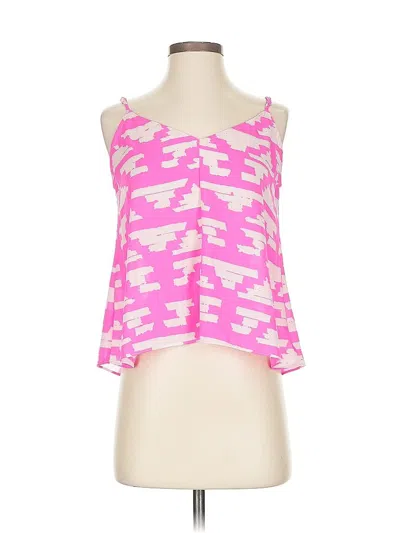 Pre-owned Aqua Tank Top Pink Strapless Neckline Tops