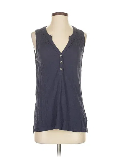 Pre-owned Lilly Pulitzer Sleeveless Button Down Shirt In Gray