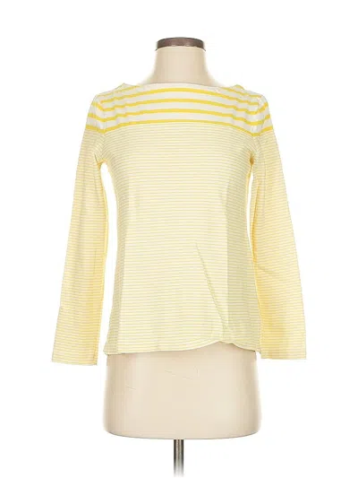 Pre-owned Gap 3/4 Sleeve Top Yellow Boatneck Tops