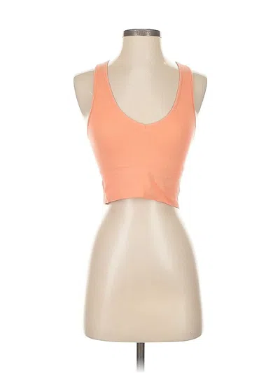 Pre-owned Athleta Tank Top Orange Halter Neckline Tops