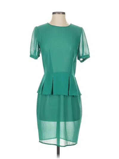 Pre-owned Asos Design Cocktail Dress In Green