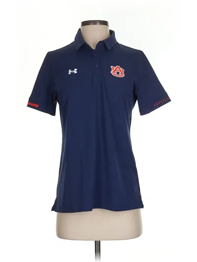 Pre-owned Under Armour Short Sleeve Polo Shirt In Blue