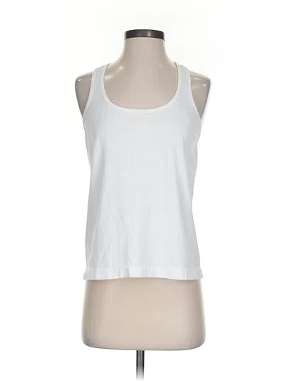Pre-owned Isaac Mizrahi Live Tank Top White Halter Neckline Tops