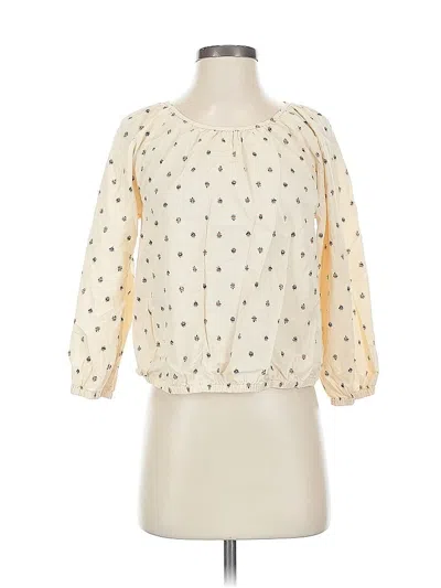 Pre-owned Madewell 3/4 Sleeve Blouse In White