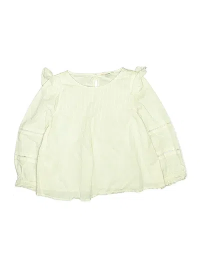 Pre-owned Crewcuts Kids' 3/4 Sleeve Blouse In Green