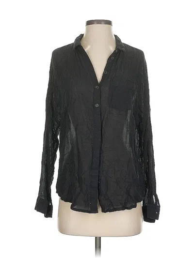 Pre-owned Bdg Long Sleeve Blouse In Black