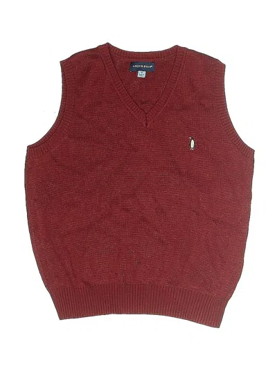 Pre-owned Andy & Evan Kids' Sweater Vest In Burgundy
