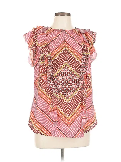 Pre-owned Banana Republic Short Sleeve Blouse In Pink