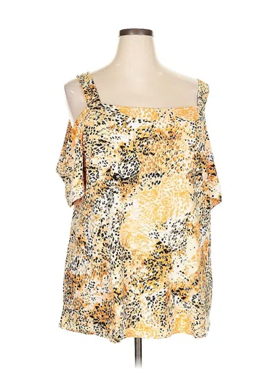Pre-owned Jm Collection Sleeveless Blouse In Gold