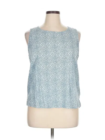 Pre-owned Caslon Sleeveless Blouse In Blue