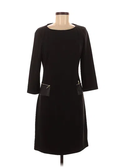 Pre-owned Sharagano Cocktail Dress In Black