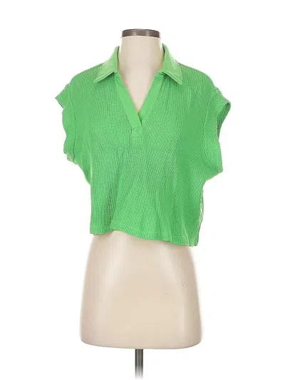 Pre-owned Chrldr Short Sleeve Blouse In Green