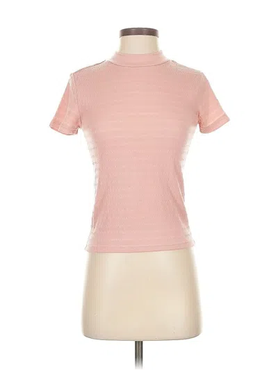 Pre-owned Vibe Sportswear Short Sleeve Turtleneck In Pink