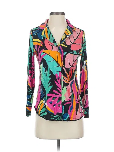 Pre-owned Soma Long Sleeve Blouse In Blue