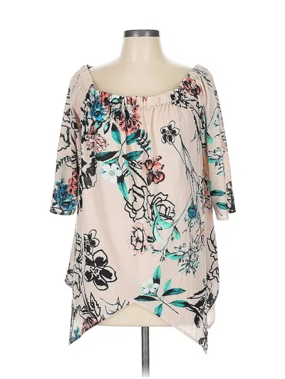 Pre-owned Eci 3/4 Sleeve Blouse In Pink