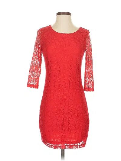 Pre-owned Mac & Jac Cocktail Dress In Red