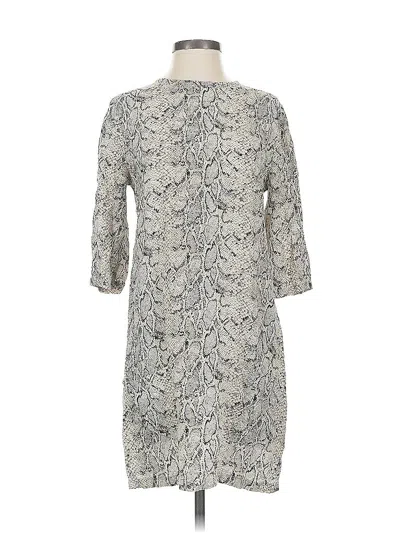 Pre-owned Equipment Casual Dress In Gray