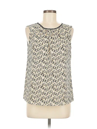 Pre-owned Jones New York Collection Sleeveless Blouse In White