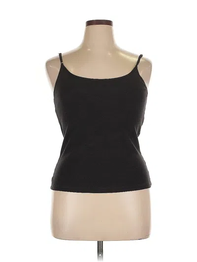 Pre-owned Gloria Vanderbilt Tank Top Black Strapless Neckline Tops