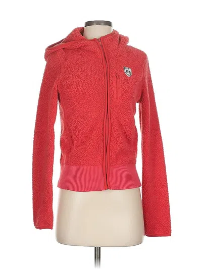 Pre-owned American Eagle Outfitters Zip Up Hoodie In Red