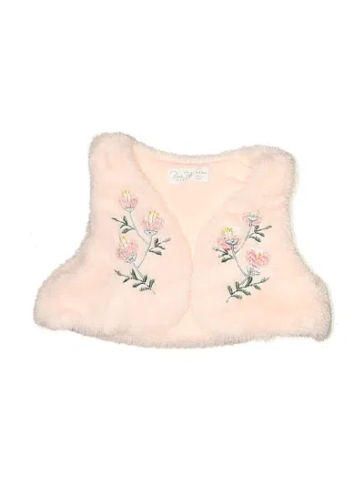 Pre-owned Rene Rofe Babies' Faux Fur Vest In Pink