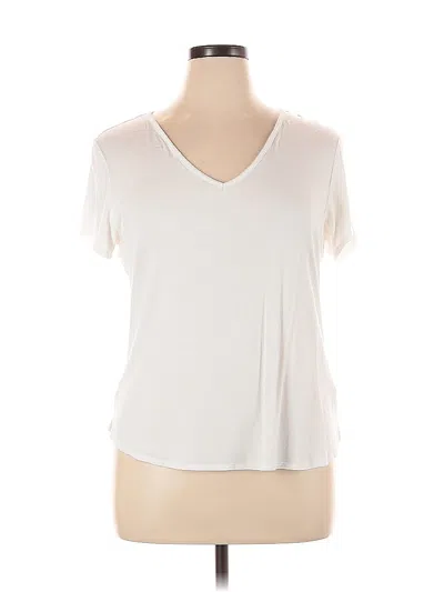 Pre-owned Pj Salvage Short Sleeve Top Ivory V Neck Tops In White