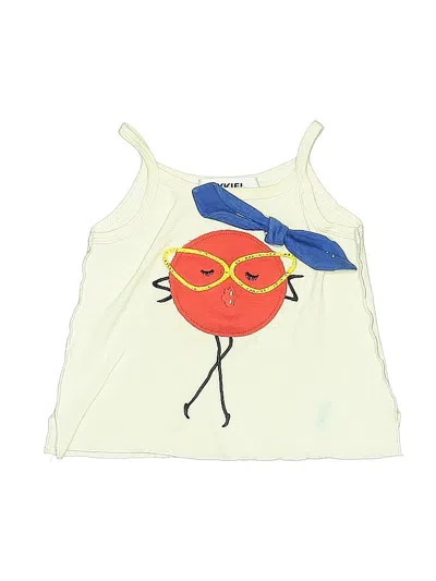 Pre-owned Assorted Brands Babies' Sleeveless Top Ivory Halter Neckline Tops In White