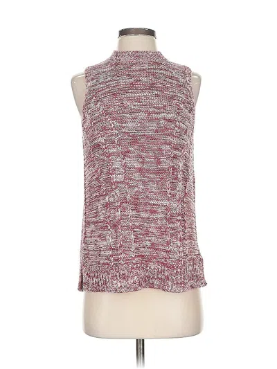 Pre-owned Ann Taylor Loft Vest In Burgundy
