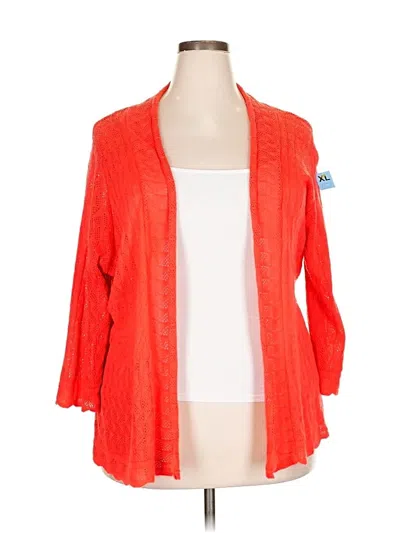 Kim Rogers Cardigan Sweater In Orange