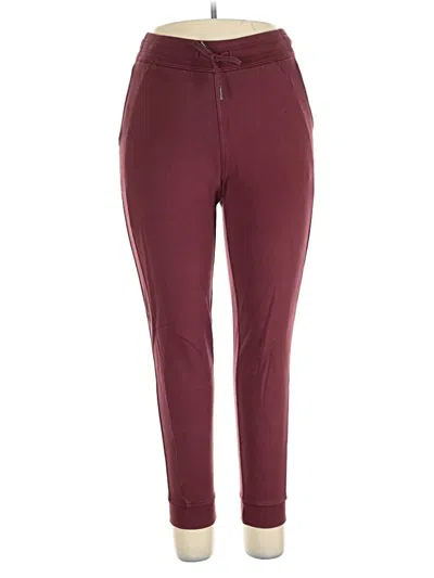 Pre-owned Lululemon Athletica Active Pants In Burgundy