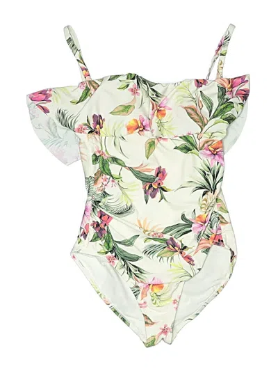 Pre-owned Kona Sol One Piece Swimsuit In White