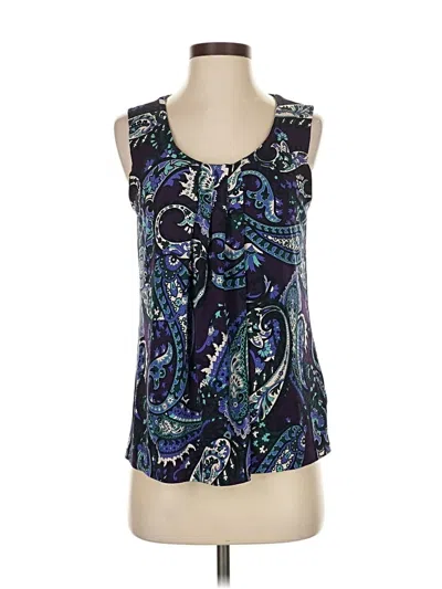Pre-owned Anne Klein Sleeveless Blouse In Blue