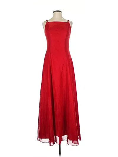 Pre-owned Betsy & Adam Cocktail Dress In Red