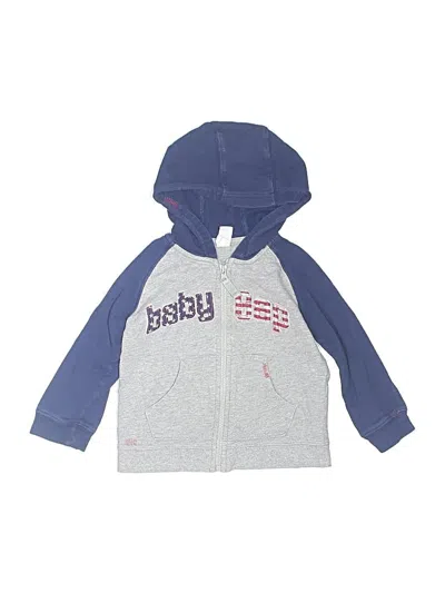 Pre-owned Baby Gap Kids' Zip Up Hoodie In Gray