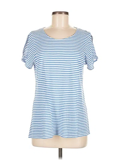 Pre-owned Jjill Short Sleeve T-shirt In Blue