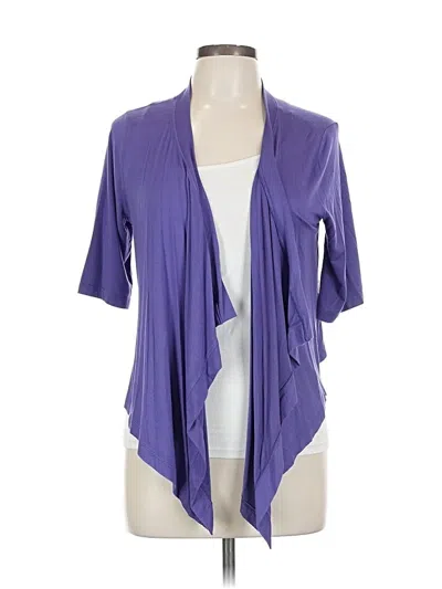 Pre-owned Karen Kane Cardigan Sweater In Purple