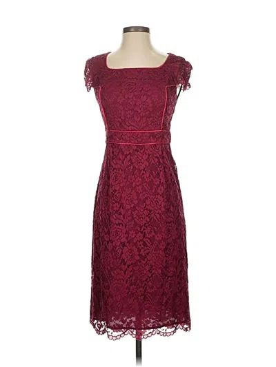 Pre-owned Abs Allen Schwartz Cocktail Dress In Burgundy
