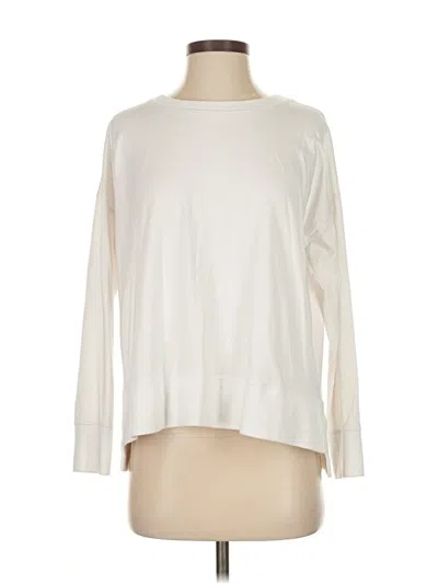Pre-owned Eileen Fisher Long Sleeve T-shirt In White