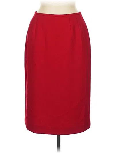 Pre-owned Le Suit Formal Skirt In Red