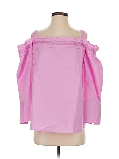 Pre-owned Carlisle 3/4 Sleeve Blouse In Pink