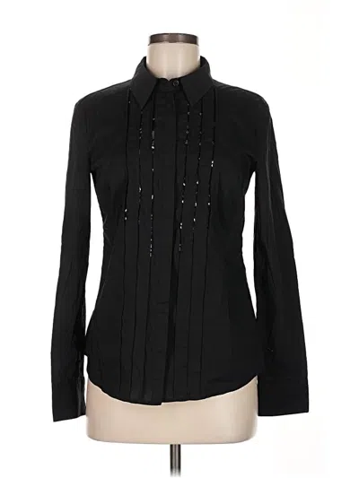 Pre-owned Armani Jeans Long Sleeve Blouse In Black