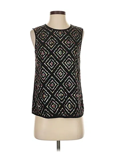 Pre-owned Joie Sleeveless Silk Top Black Boatneck Tops